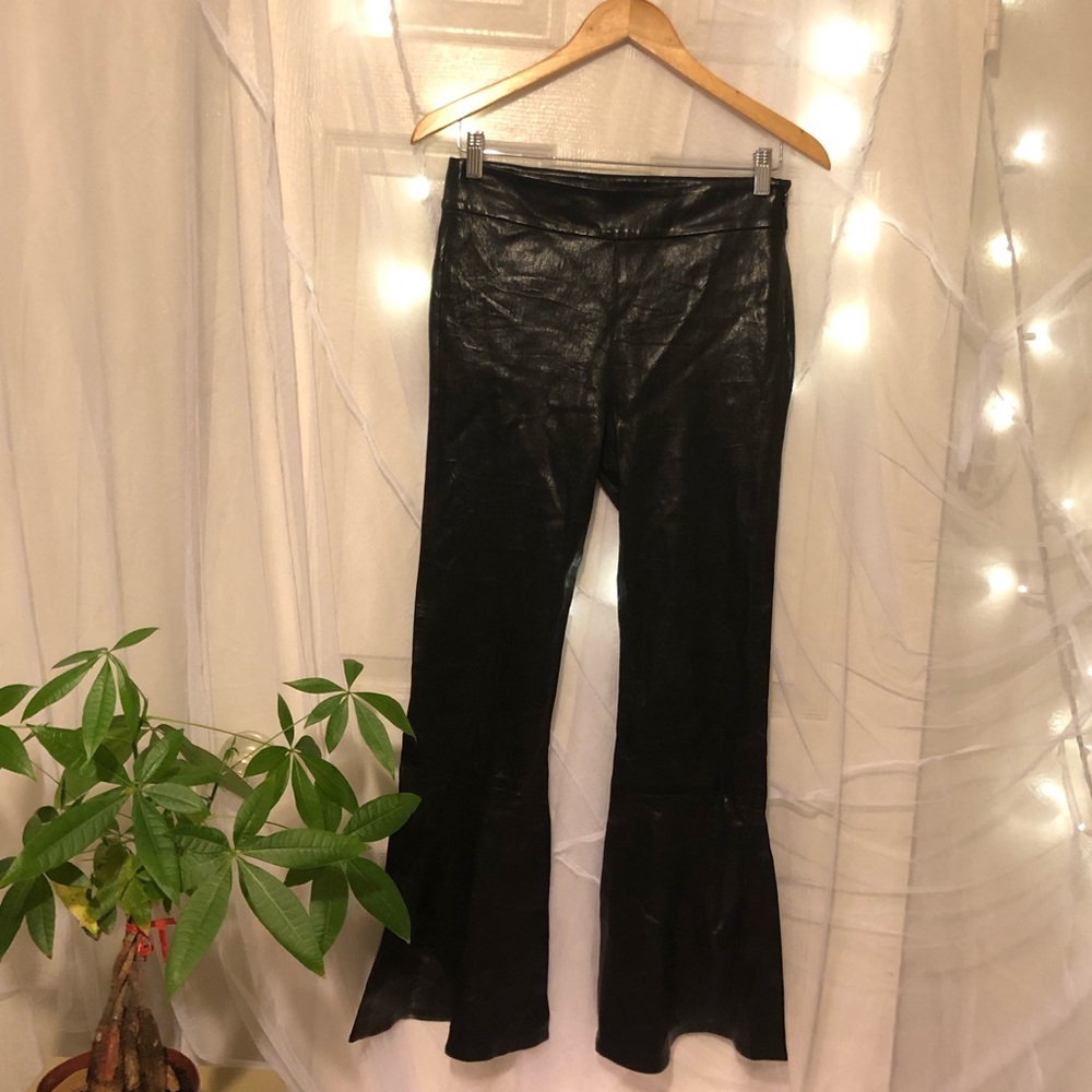 FRAME leather flare pant
